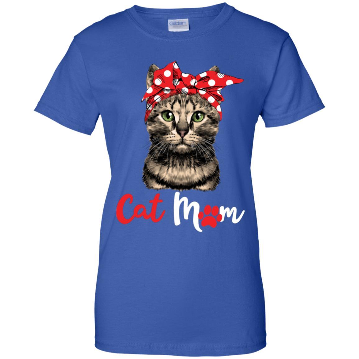 Funny Cat Mom For Cat Lovers Mothers Day Gift-T-Shirt & Tank Top-Women's T-Shirt-Royal