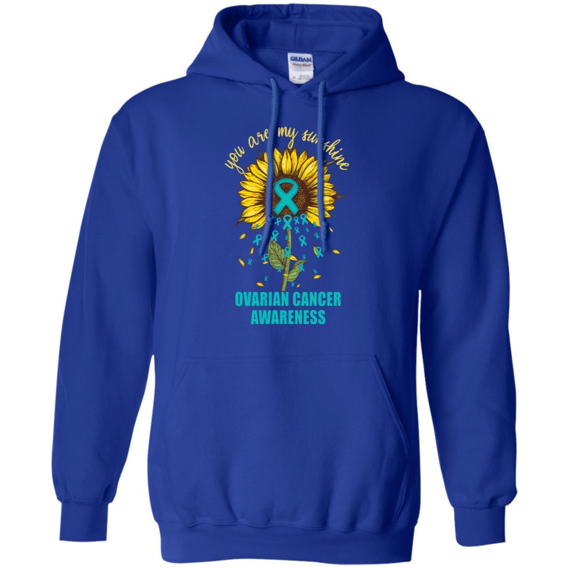 You Are My Sunshine Ovarian Cancer Awareness-T-Shirt & Hoodie-Pullover Hoodie-Royal