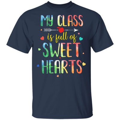 Valentines Day Teacher Class Full Of Sweethearts-T-Shirt & Hoodie-Classic T-Shirt-Navy