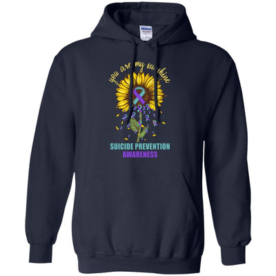 You Are My Sunshine Suicide Prevention Awareness-T-Shirt & Hoodie-Pullover Hoodie-Navy