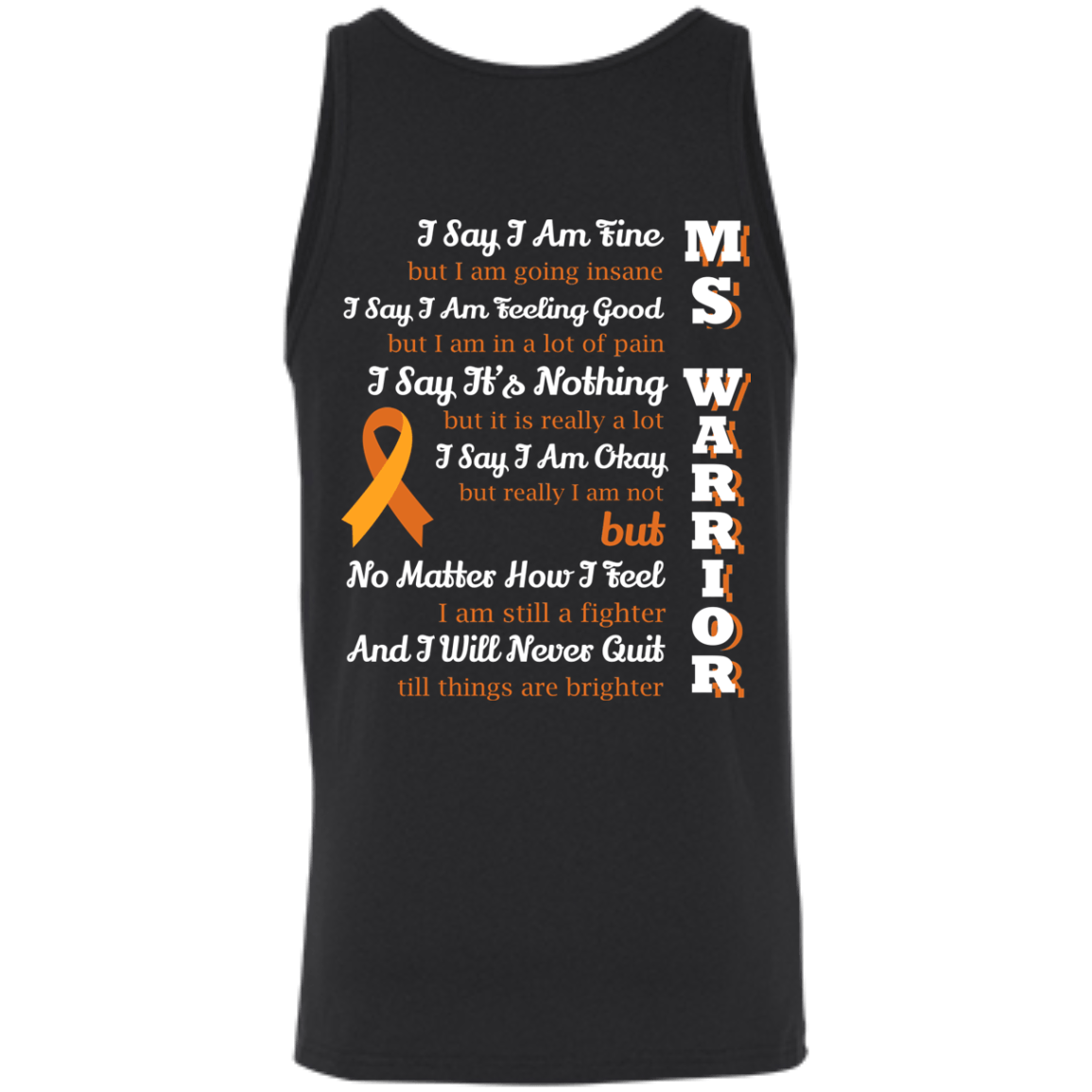 Multiple Sclerosis Warrior-T-Shirt & Hoodie-Unisex Tank-Black