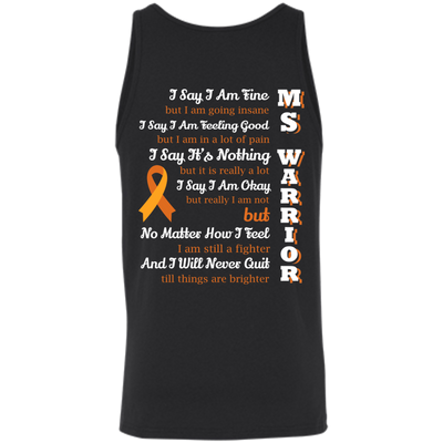 Multiple Sclerosis Warrior-T-Shirt & Hoodie-Unisex Tank-Black