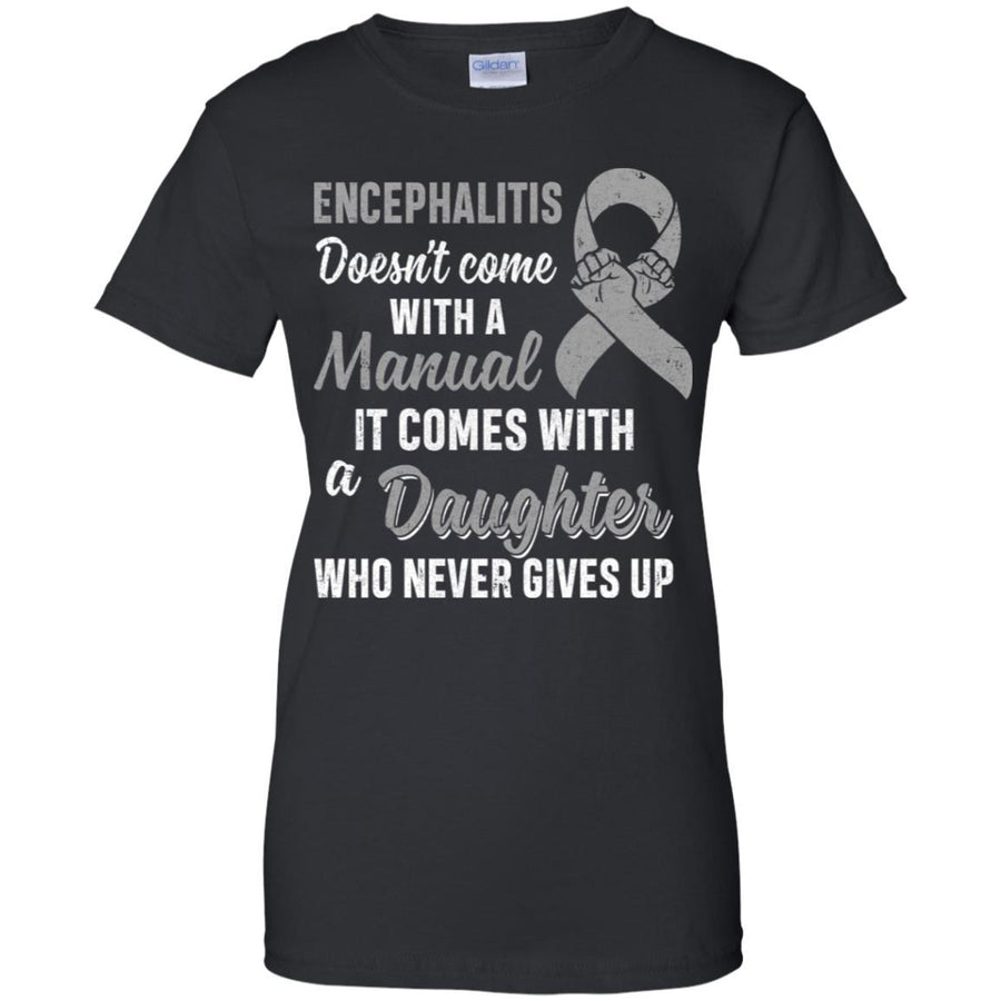 Encephalitis Awareness Daughter Warrior Gifts-T-Shirt & Hoodie-Women's T-Shirt-Black
