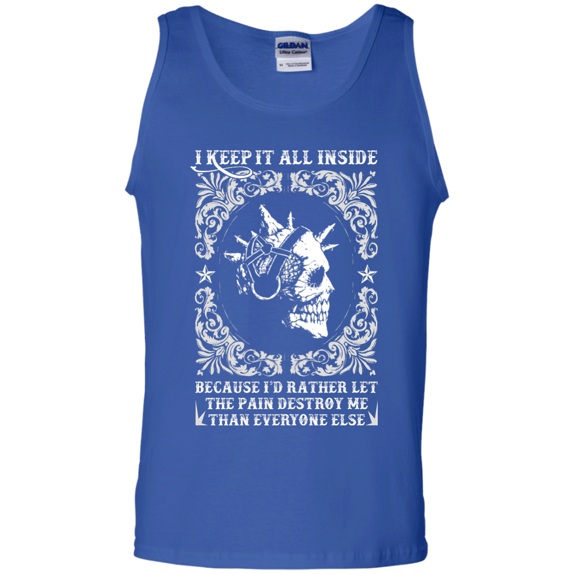 I Keep It All Inside Because I'd Rather Let The Pain Destroy Me-T-Shirt & Hoodie-Unisex Tank-Royal