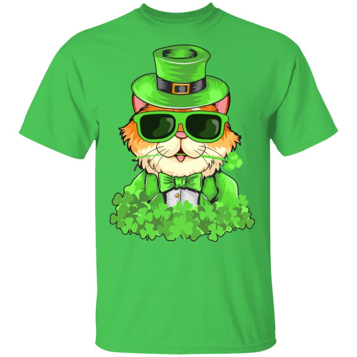 Lepurrchaun St. Patrick's Day Cat Leprechaun Paddy Day-T-Shirt & Hoodie-Classic T-Shirt-Irish Green
