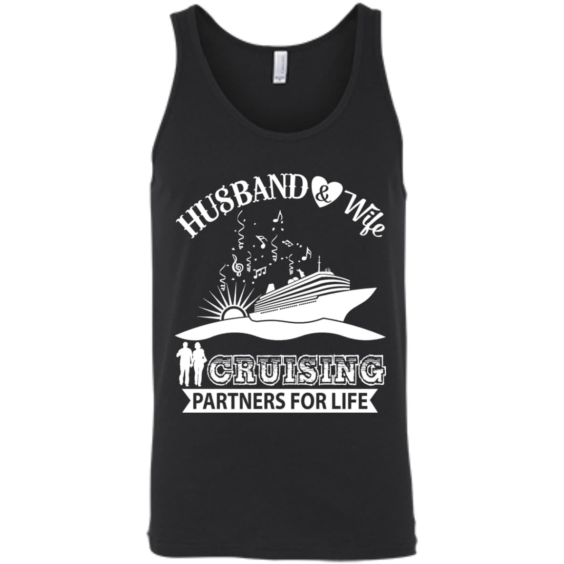 Husband And Wife Cruising Partners For Life-T-Shirt & Hoodie-Unisex Tank-Black