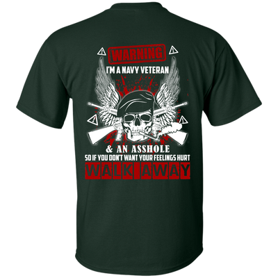 I'm A Navy Veteran And An A**hole-T-Shirt & Hoodie-Classic T-Shirt-Forest Green