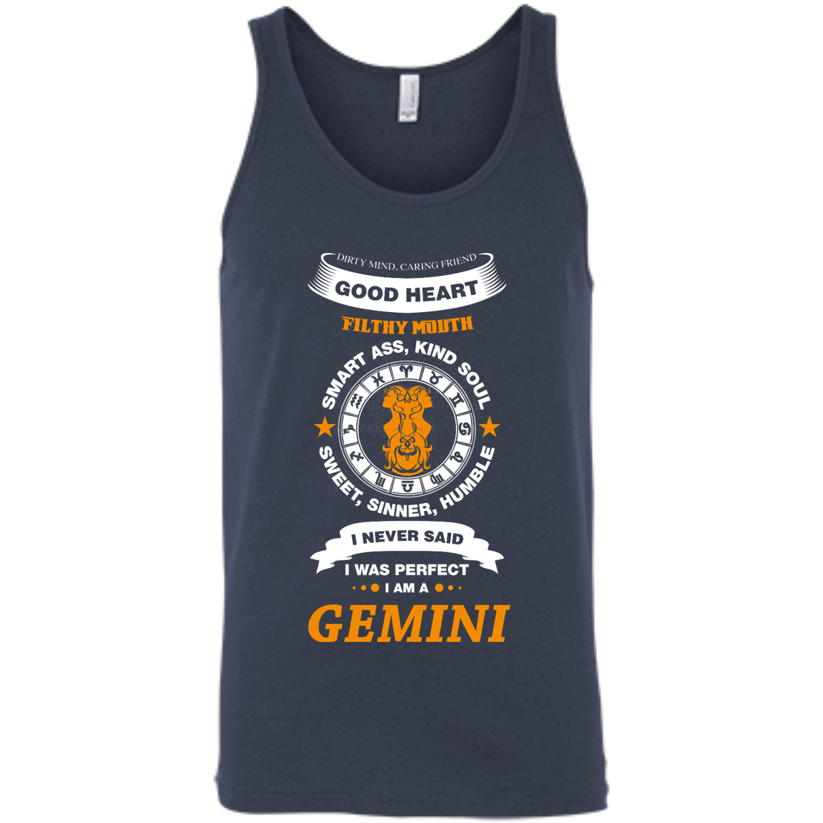 I Never Said I Was Perfect I Am A GEMINI-T-Shirt & Hoodie-Unisex Tank-Navy