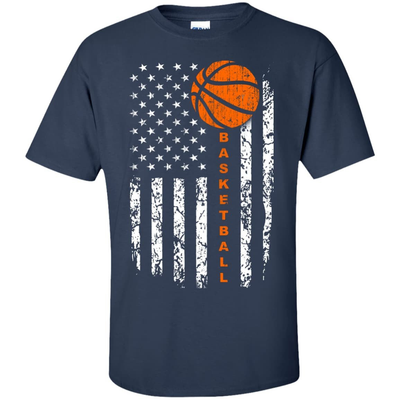 American Basketball Flag-T-Shirt & Hoodie-Classic T-Shirt-Navy