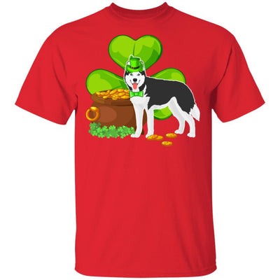 Husky St Patrick's Day Irish Dog Lover Funny Gifts-T-Shirt & Hoodie-Classic T-Shirt-Red