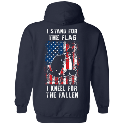 I Stand For The Flag I Kneel For The Fallen-T-Shirt & Hoodie-Pullover Hoodie-Navy