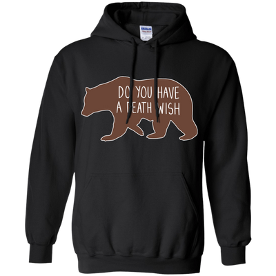 Proper way to pet a Bear lover-T-Shirt & Hoodie-Pullover Hoodie-Black