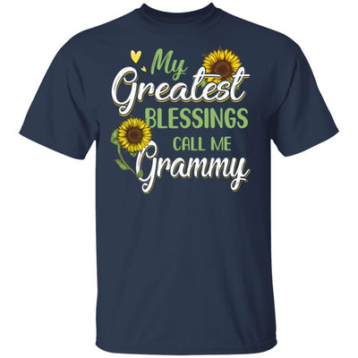 My Greatest Blessings Call Me Grammy Sunflower Gifts-T-Shirt & Hoodie-Classic T-Shirt-Navy