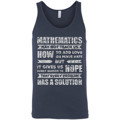 MATHEMATICS May Not Teach Us-T-Shirt & Hoodie-Unisex Tank-Navy