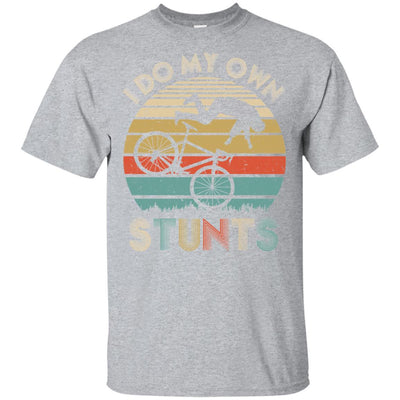 I Do My Own Stunts Funny Injury Mountain Bikes MTB-T-Shirt & Hoodie-Classic T-Shirt-Sport Grey