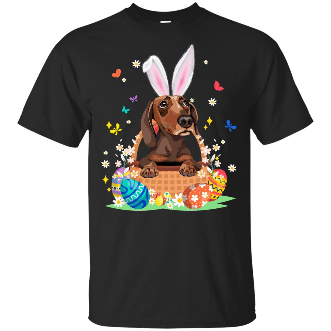 Dachshund Bunny Hat Rabbit Easter Eggs