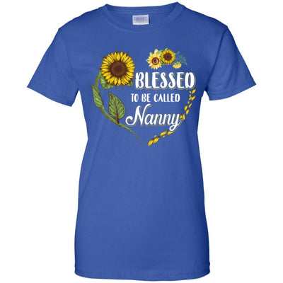 Blessed To Be Called Nanny Sunflower Mothers Day Gift-T-Shirt & Tank Top-Women's T-Shirt-Royal