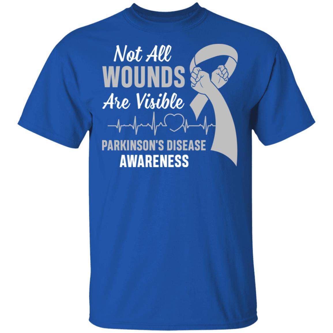 Parkinson's Disease Awareness Not All Wounds Are Visible-T-Shirt & Hoodie-Classic T-Shirt-Royal