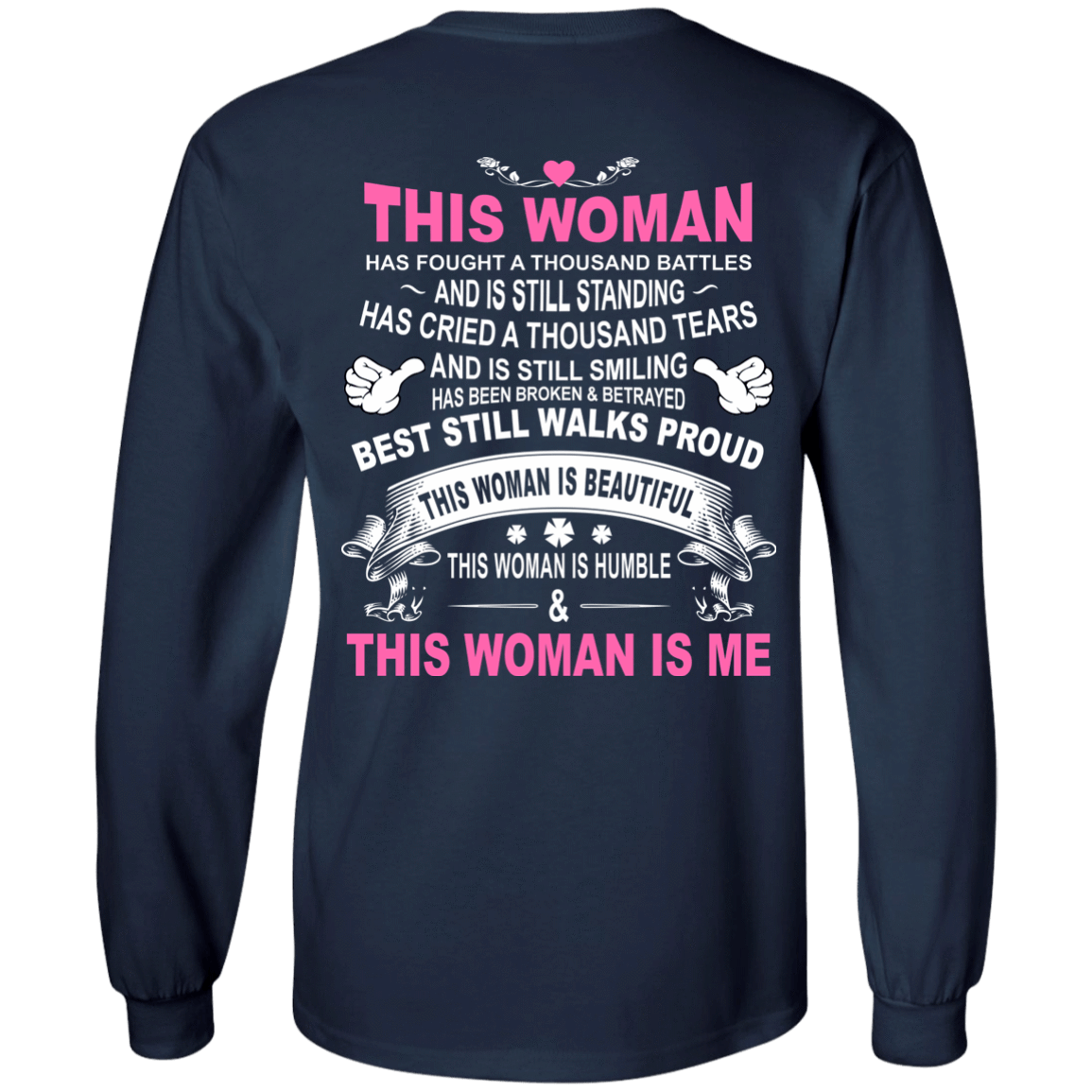 This Woman Is Me-T-Shirt & Hoodie-Long Sleeve T-Shirt-Navy