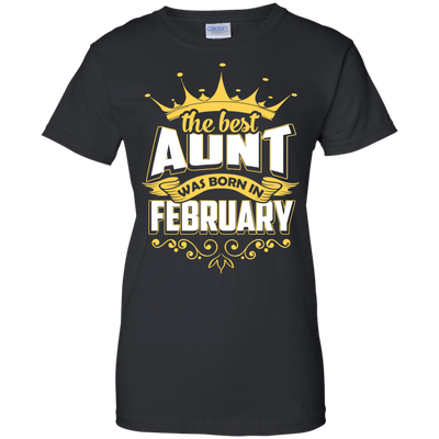The Best Aunt Was Born In February-T-Shirt & Hoodie-Women's T-Shirt-Black