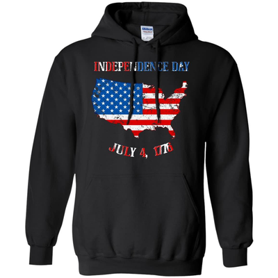 America Independence Day-T-Shirt & Hoodie-Pullover Hoodie-Black