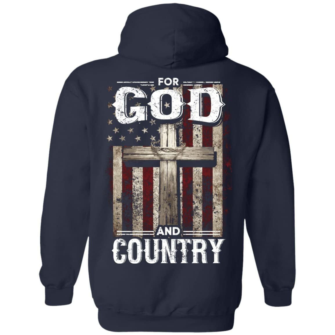 For God and Country-T-Shirt & Hoodie-Pullover Hoodie-Navy