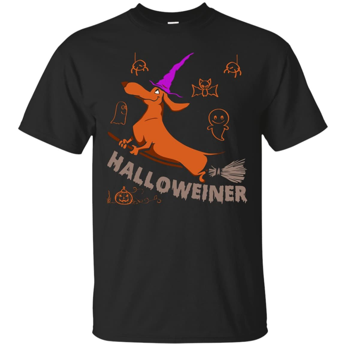 Halloweiner Halloween Dog-T-Shirt & Hoodie-Classic T-Shirt-Black