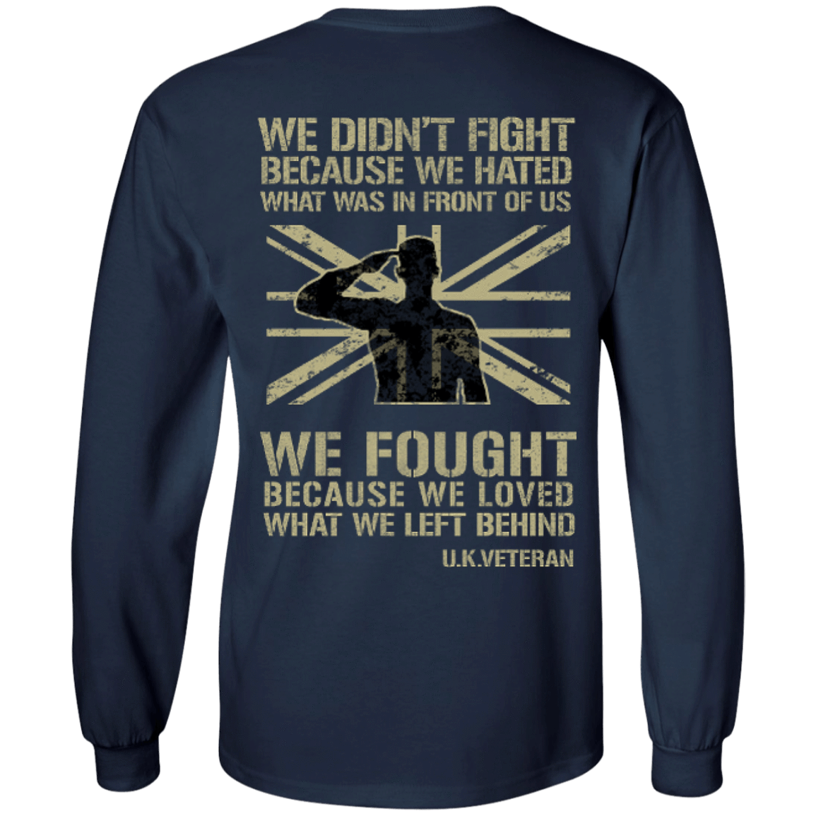 UK Veteran Affairs-T-Shirt & Hoodie-Long Sleeve T-Shirt-Navy