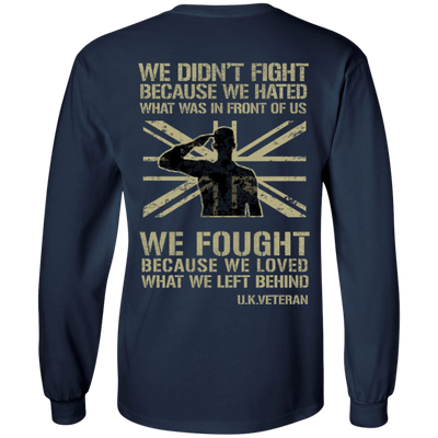 UK Veteran Affairs-T-Shirt & Hoodie-Long Sleeve T-Shirt-Navy