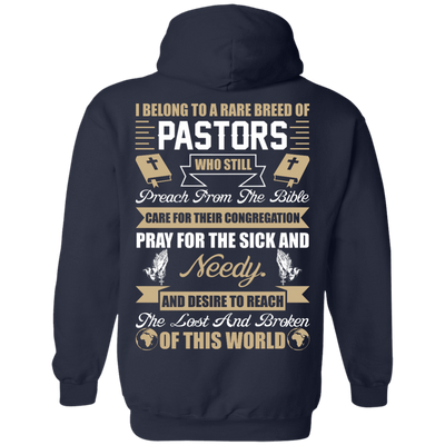 I Belong To A Rare Breed Of Pastors-T-Shirt & Hoodie-Pullover Hoodie-Navy