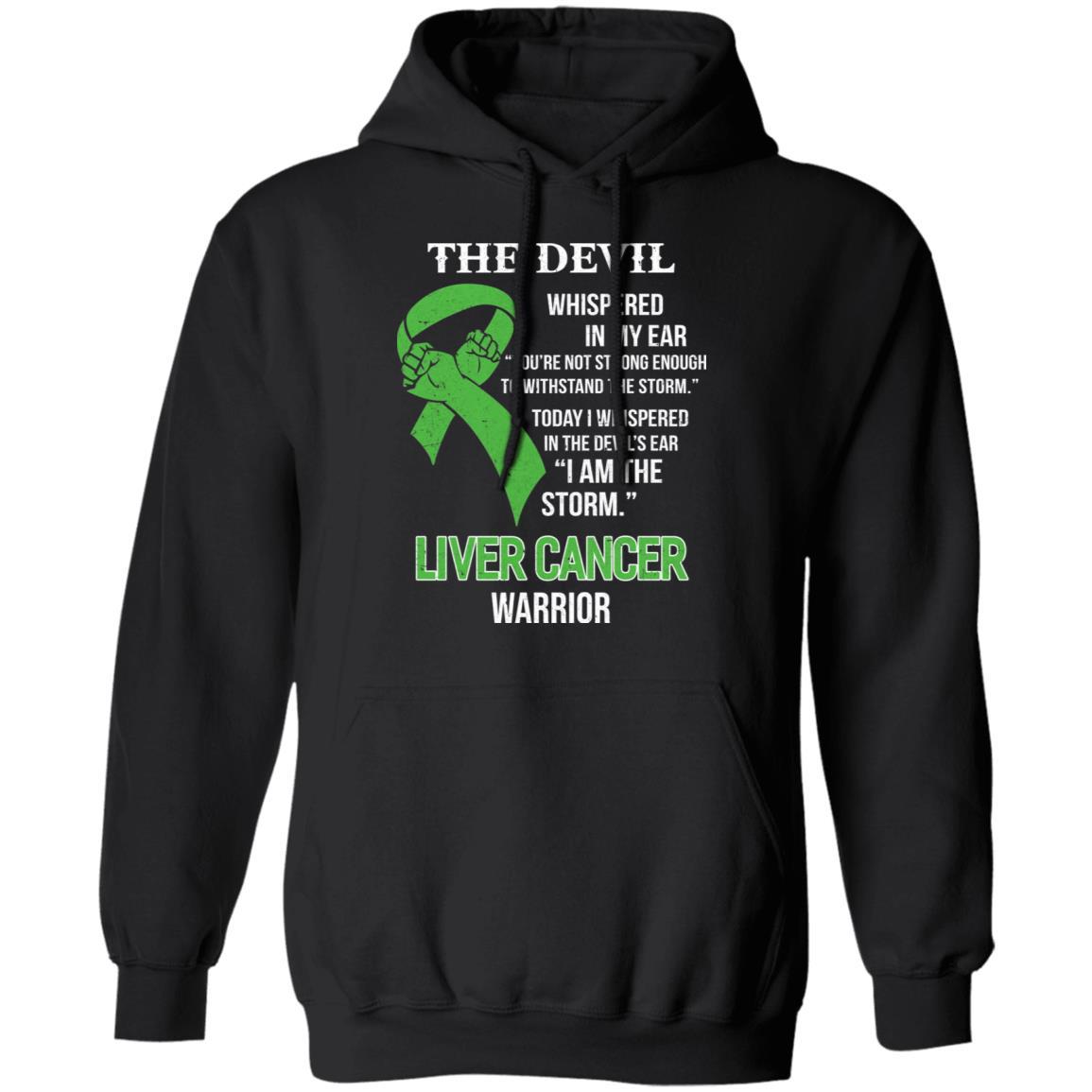 I Am The Storm Support Liver Cancer Awareness-T-Shirt & Hoodie-Pullover Hoodie-Black