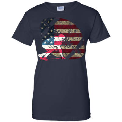 Tackle Football America Flag-T-Shirt & Hoodie-Women's T-Shirt-Navy