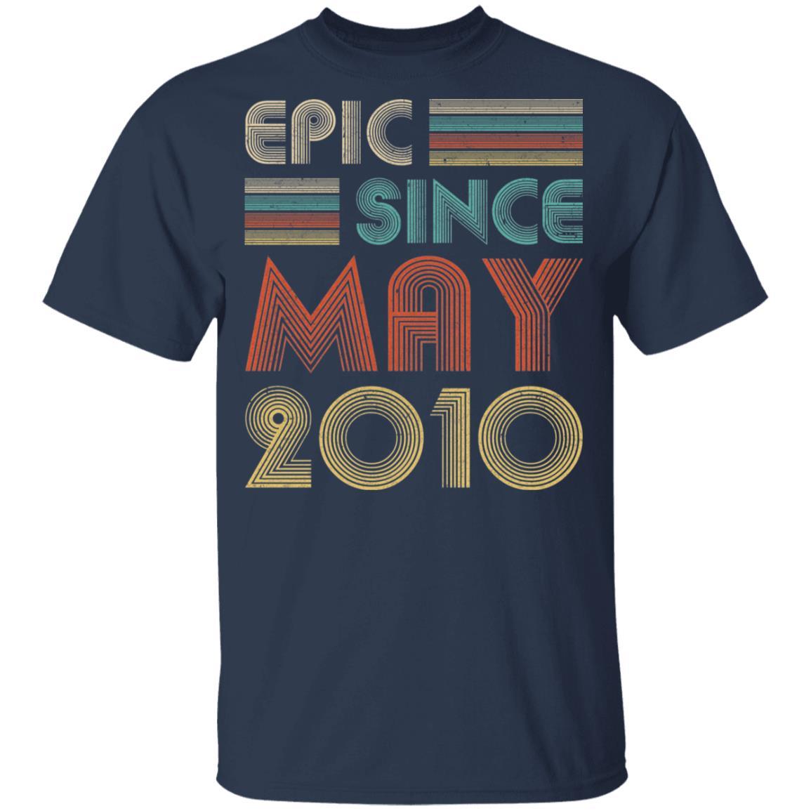 Epic Since May 2010 Vintage 11th Birthday Gifts Youth-Youth Shirt-Youth T-Shirt-Navy