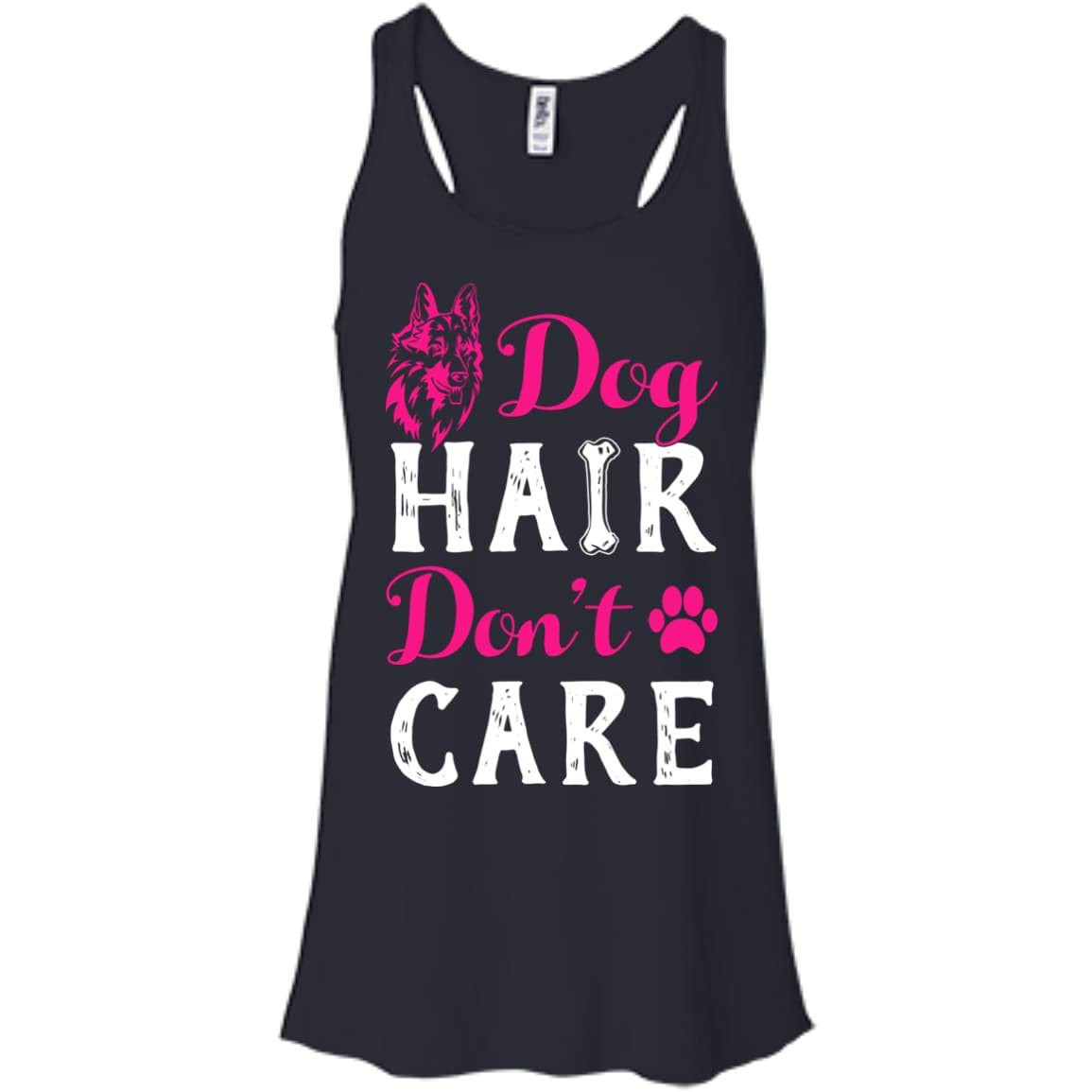 Dog Hair Don't Care-T-Shirt & Hoodie-Women's Flowy Racerback Tank-Midnight