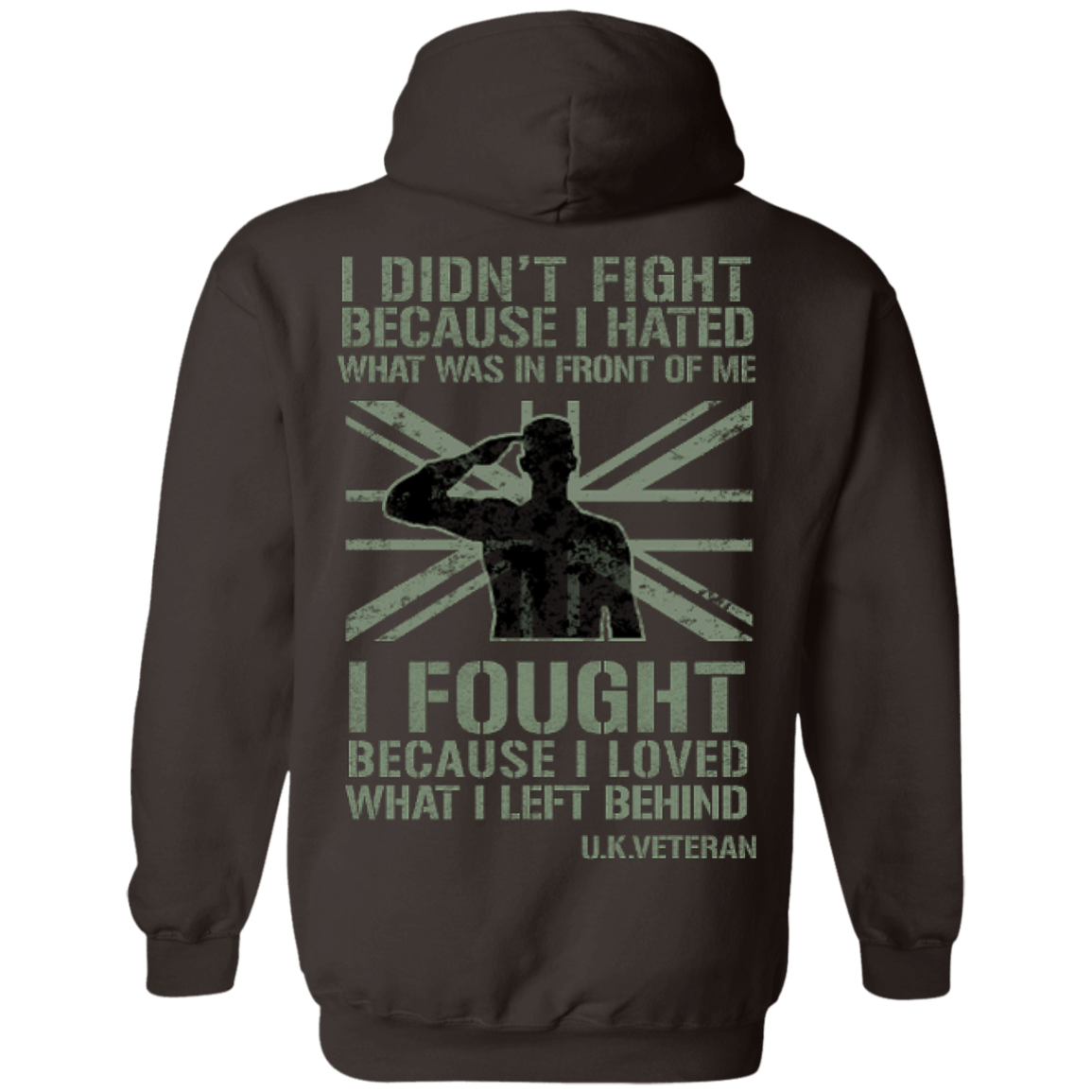 UK Veteran Affairs-T-Shirt & Hoodie-Pullover Hoodie-Dark Chocolate