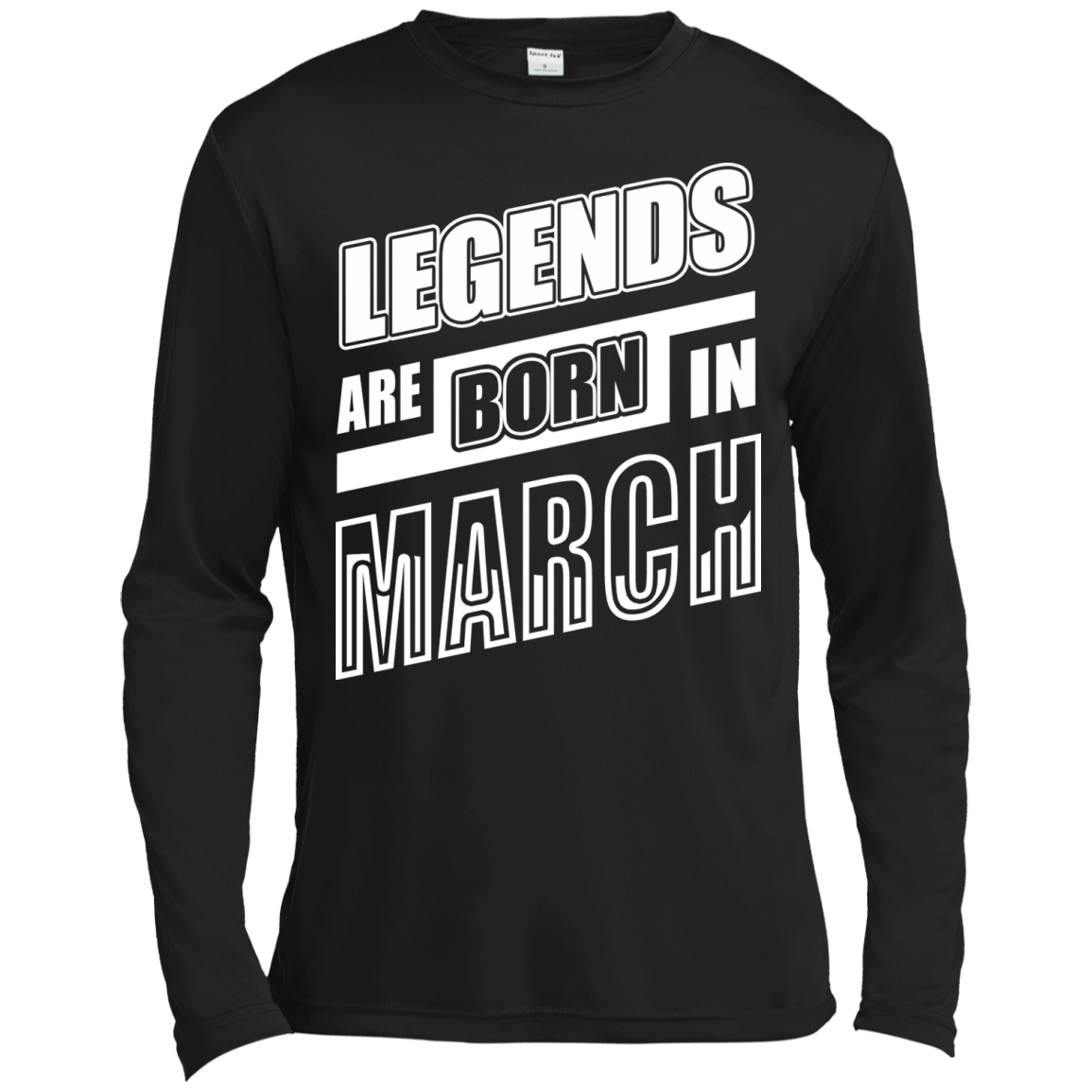 Legends are born in MARCH-T-Shirt & Hoodie-Long Sleeve T-Shirt-Black