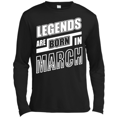 Legends are born in MARCH-T-Shirt & Hoodie-Long Sleeve T-Shirt-Black