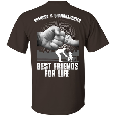 Grandpa And Granddaughter Best Friends For Life-T-Shirt & Hoodie-Classic T-Shirt-Dark Chocolate