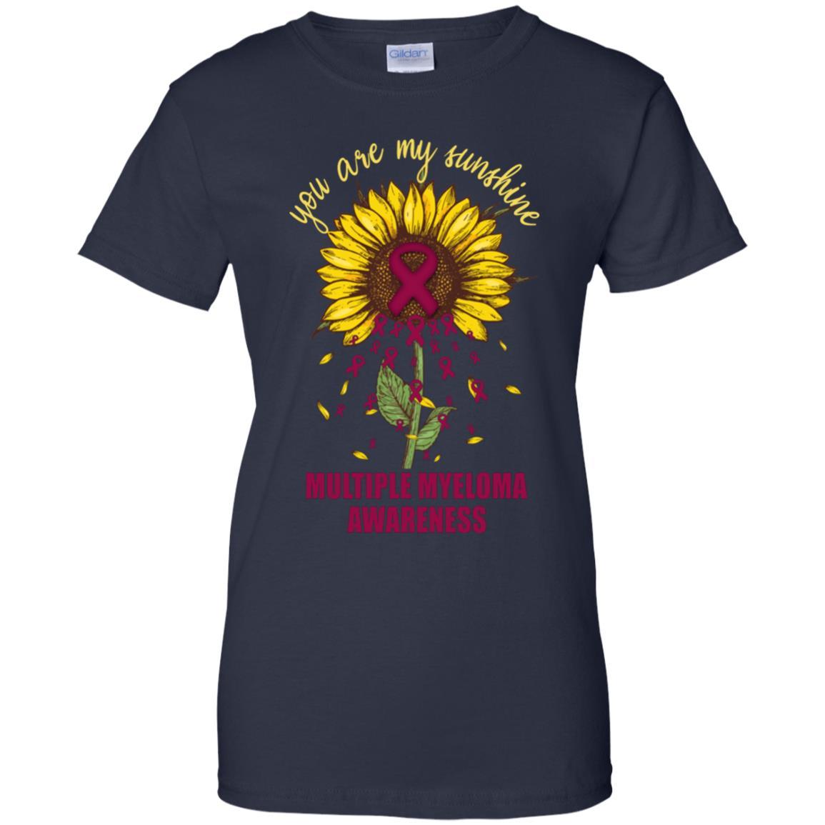 You Are My Sunshine Multiple Myeloma Awareness-T-Shirt & Hoodie-Women's T-Shirt-Navy