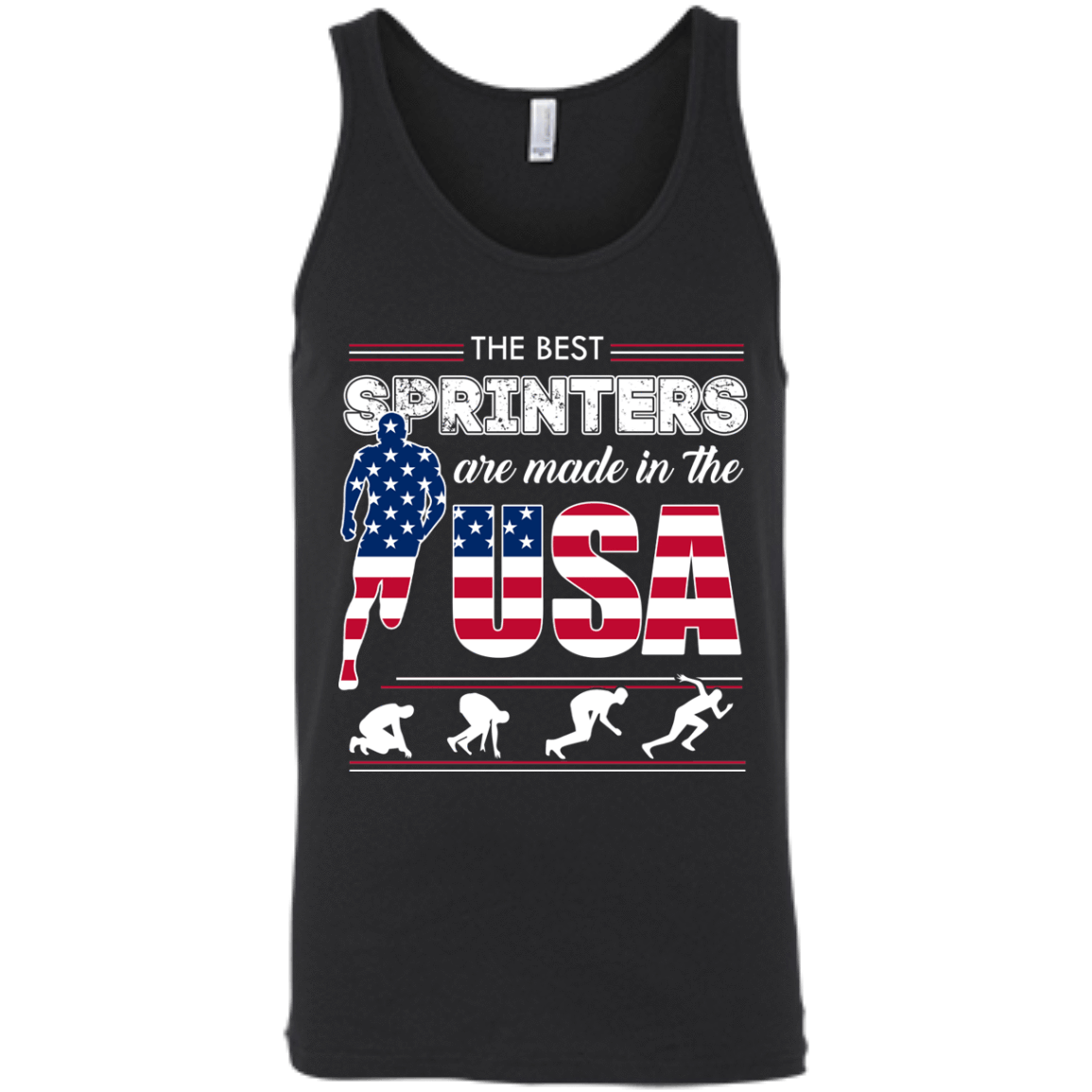 The Best Sprinters USA-T-Shirt & Hoodie-Unisex Tank-Black