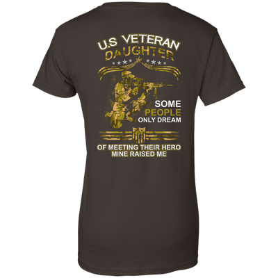 U.S. Veteran Daughter Some People Only Dream Of Meeting-T-Shirt & Hoodie-Women's T-Shirt-Dark Chocolate
