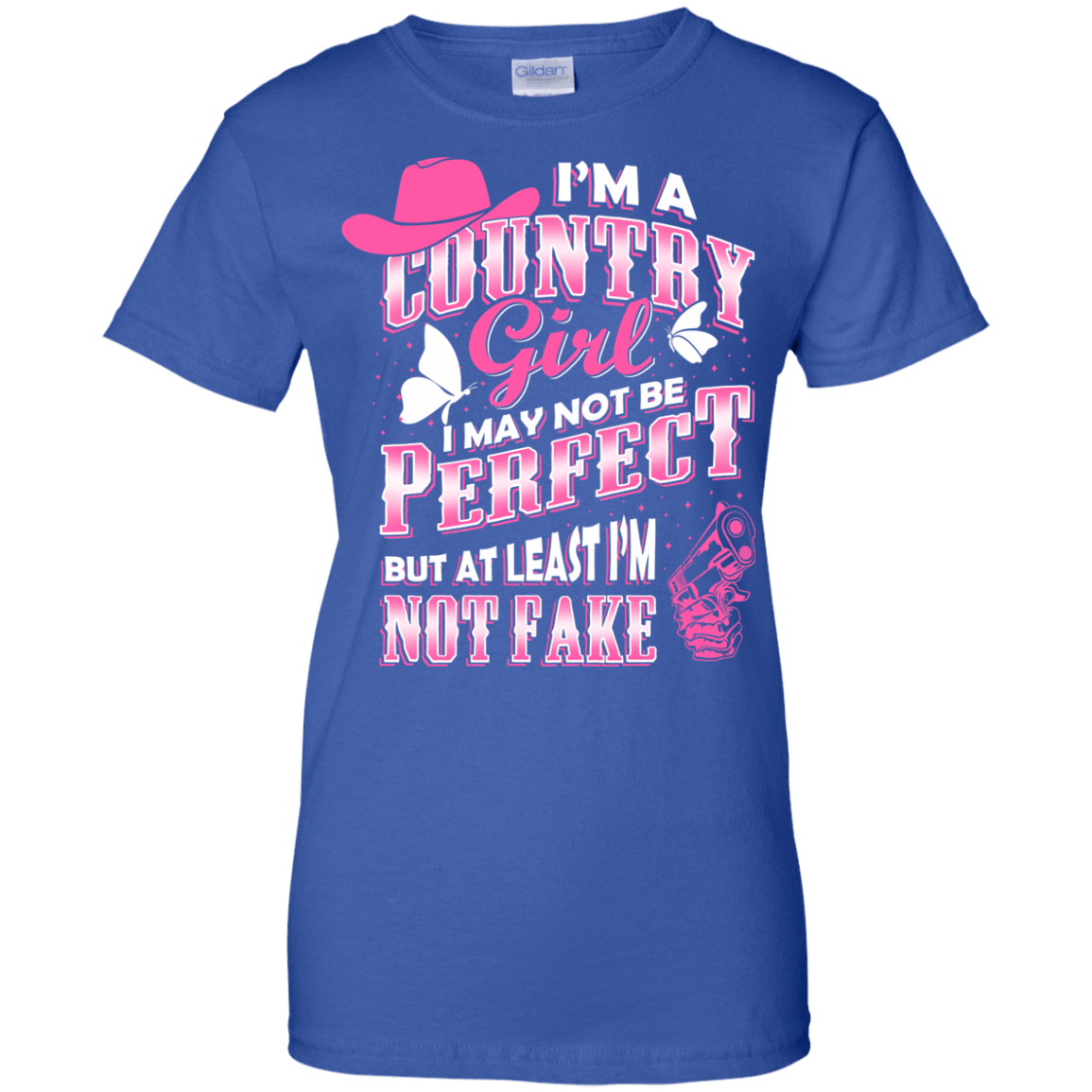 I May Not Be Perfect But At Least I'm Not Fake-T-Shirt & Hoodie-Women's T-Shirt-Royal