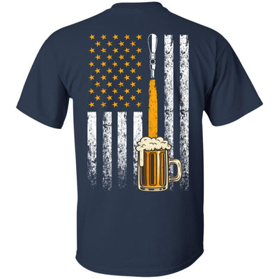 Craft Beer American Flag USA-T-Shirt & Hoodie-Classic T-Shirt-Navy