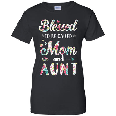 Mothers Day Gifts Blessed To Be Called Mom And Aunt-T-Shirt & Hoodie-Women's T-Shirt-Black