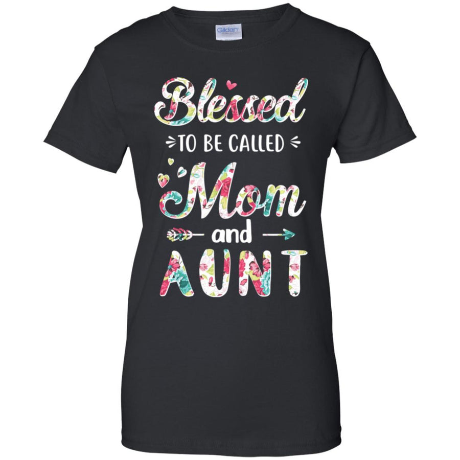 Mothers Day Gifts Blessed To Be Called Mom And Aunt-T-Shirt & Hoodie-Women's T-Shirt-Black