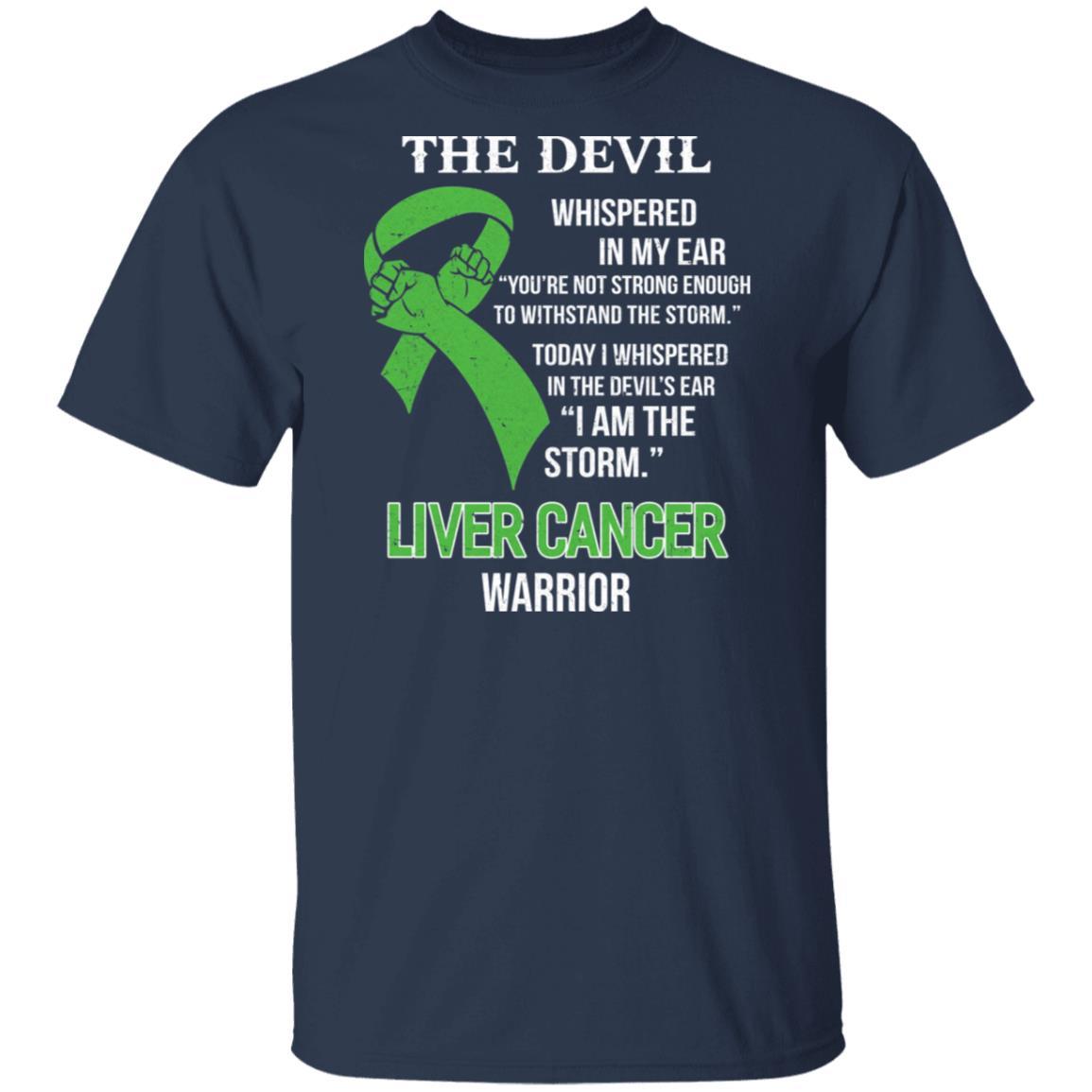 I Am The Storm Support Liver Cancer Awareness-T-Shirt & Hoodie-Classic T-Shirt-Navy