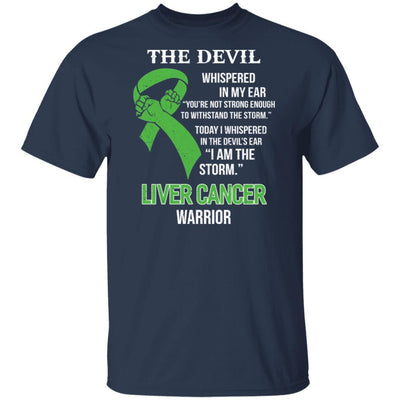 I Am The Storm Support Liver Cancer Awareness-T-Shirt & Hoodie-Classic T-Shirt-Navy