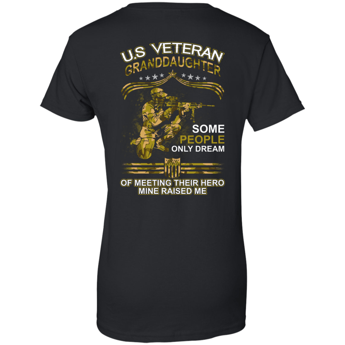 U.S. Veteran GrandDaughter Some People Only Dream Of Meeting-T-Shirt & Hoodie-Women's T-Shirt-Black