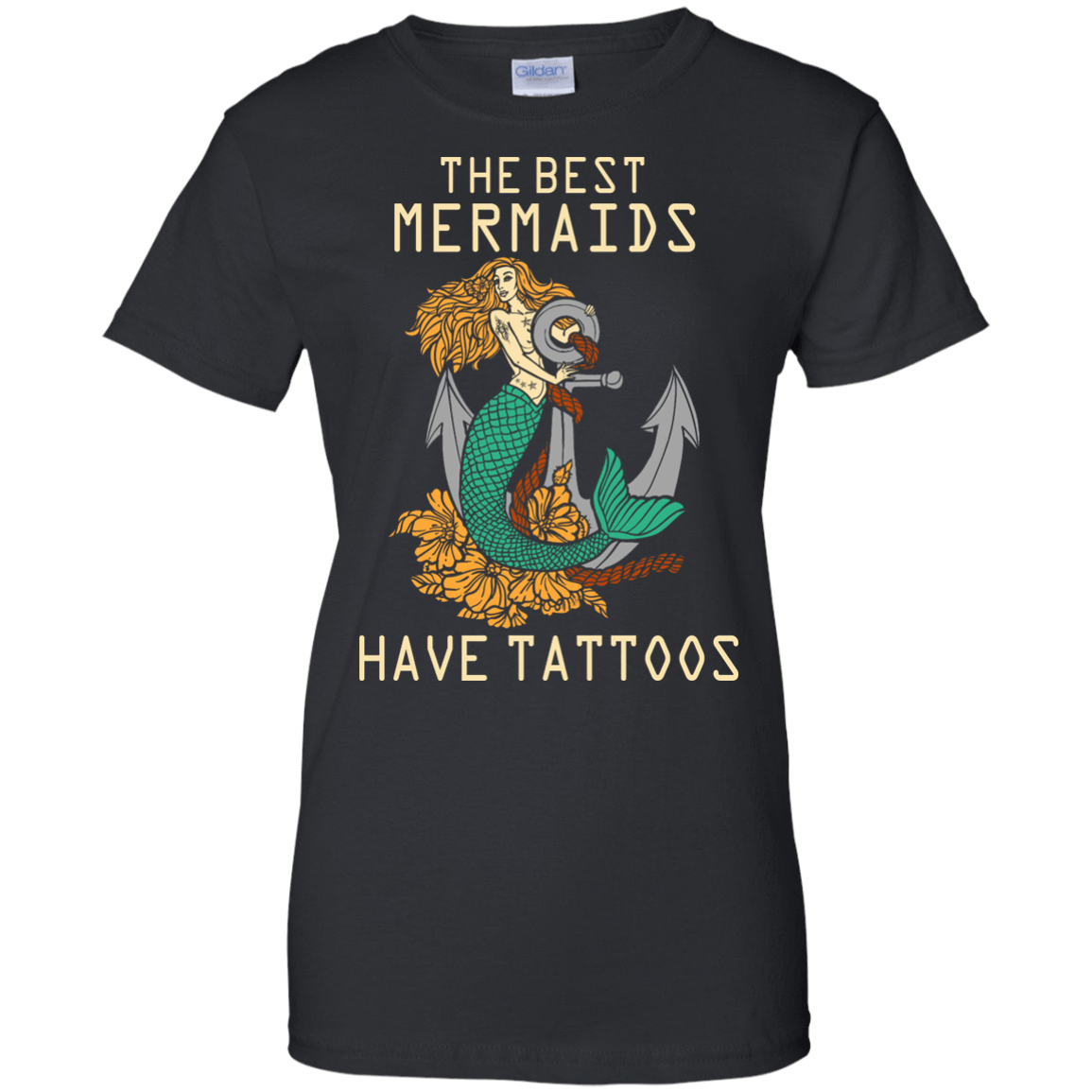 The Best Mermaids Have Tattoos-T-Shirt & Hoodie-Women's T-Shirt-Black