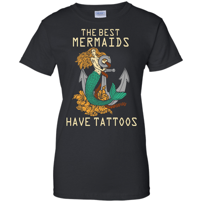 The Best Mermaids Have Tattoos-T-Shirt & Hoodie-Women's T-Shirt-Black